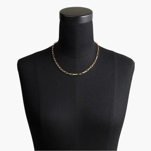 J.Crew T-bar Paper Clip Link Chain Necklace
